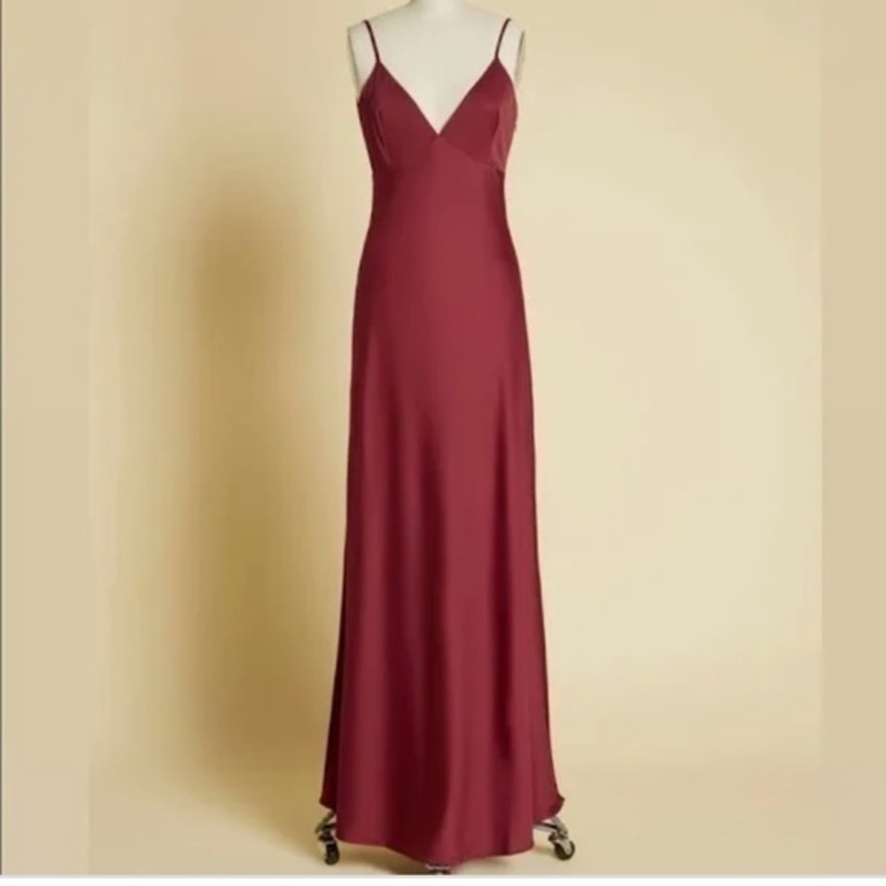 NWT ModCloth Embrace Elegance satin maxi dress